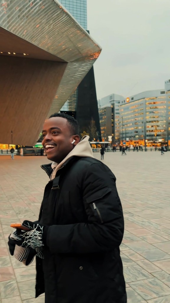 Mohamed Abdullahi Khalif oo ku jira Amsterdam, Nederland, 12 Diseembar 2024.